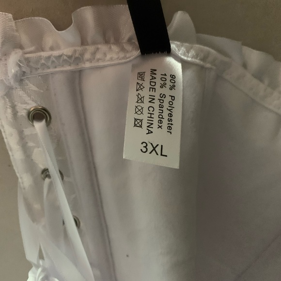 Adore Me White Zipper Ribbon Corset - Picture 4 of 6